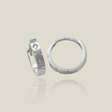 14K Solid Gold Diamond Quatro Hoop Earrings – Anygolds