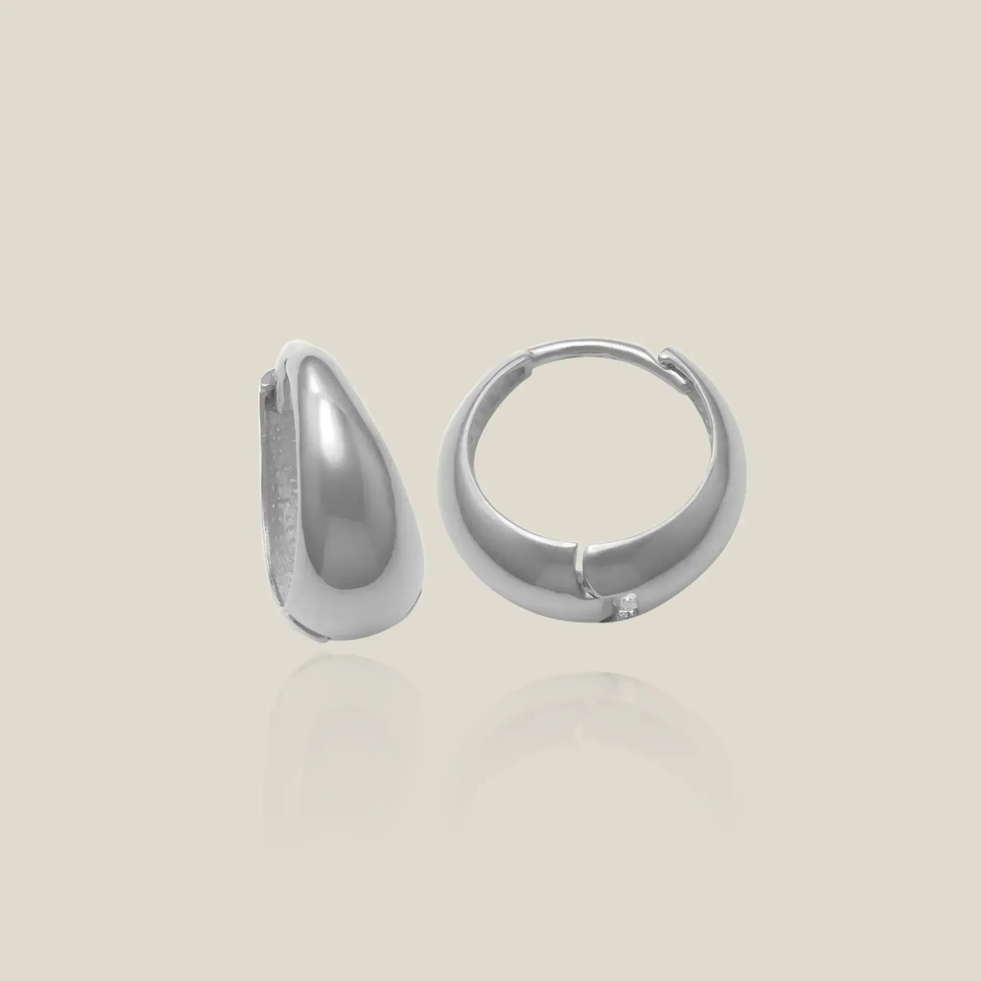 14K Solid Gold Chunky Bold Hoop Earrings – Anygolds