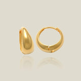 14K Solid Gold Chunky Bold Hoop Earrings – Anygolds