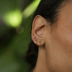 14K Solid Gold Hammered Texture Hoops – Anygolds