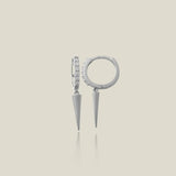 14K Solid Gold CZ Spike Earring – Anygolds