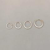 14K Solid Gold Seamless Huggie Hoop Earrings (Multiple Sizes) – Anygolds