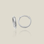 14K Solid Gold Seamless Huggie Hoop Earrings (Multiple Sizes) – Anygolds