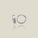 14K Solid Gold Engraved Cross Huggie Hoop Earrings – Anygolds