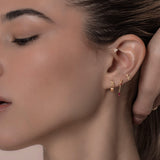 Aretes de espada y daga de rubí