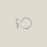 14K Solid Gold Sleek Diamond-Cut Huggie Hoop Earrings – Anygolds