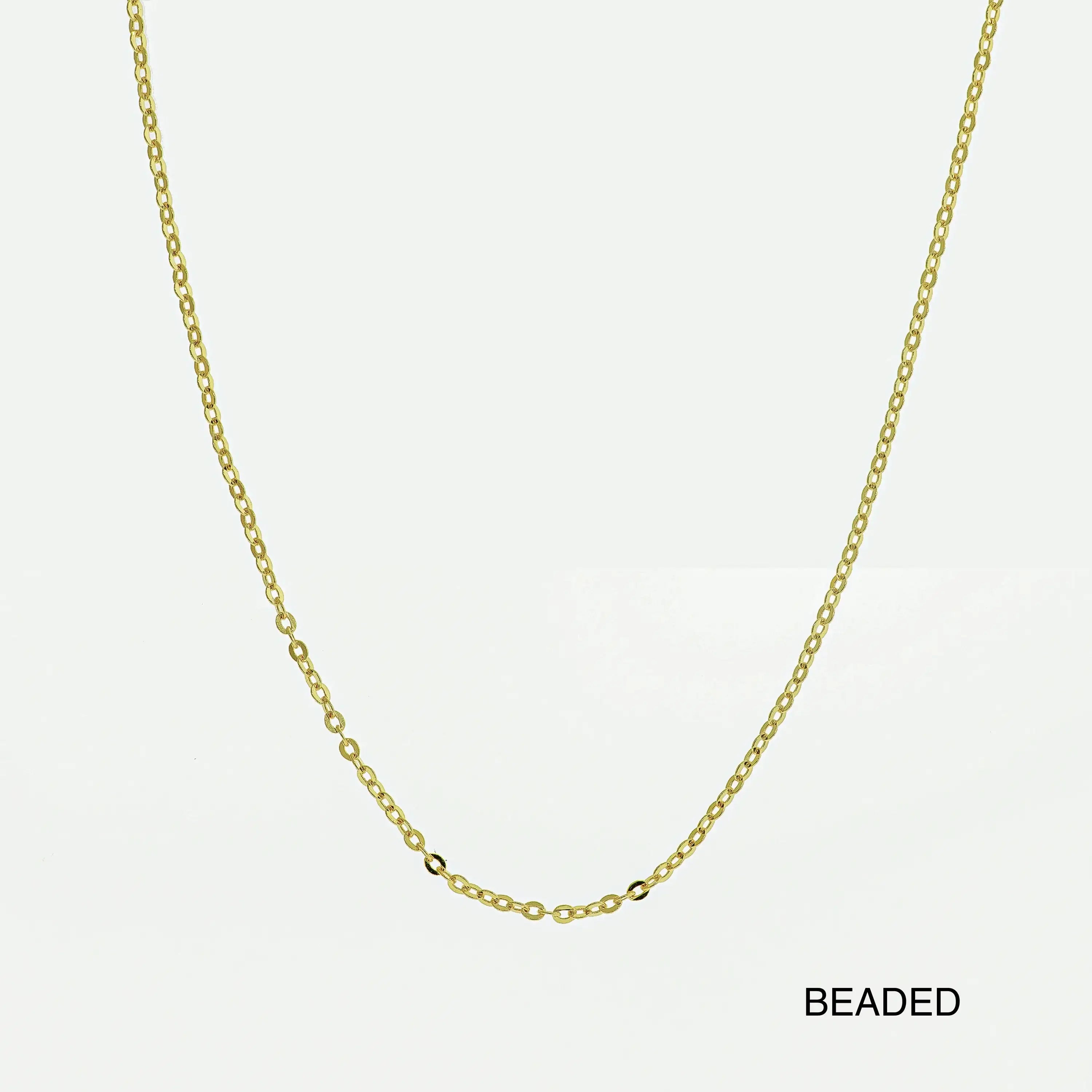14K Solid Gold Necklace Chain – Anygolds