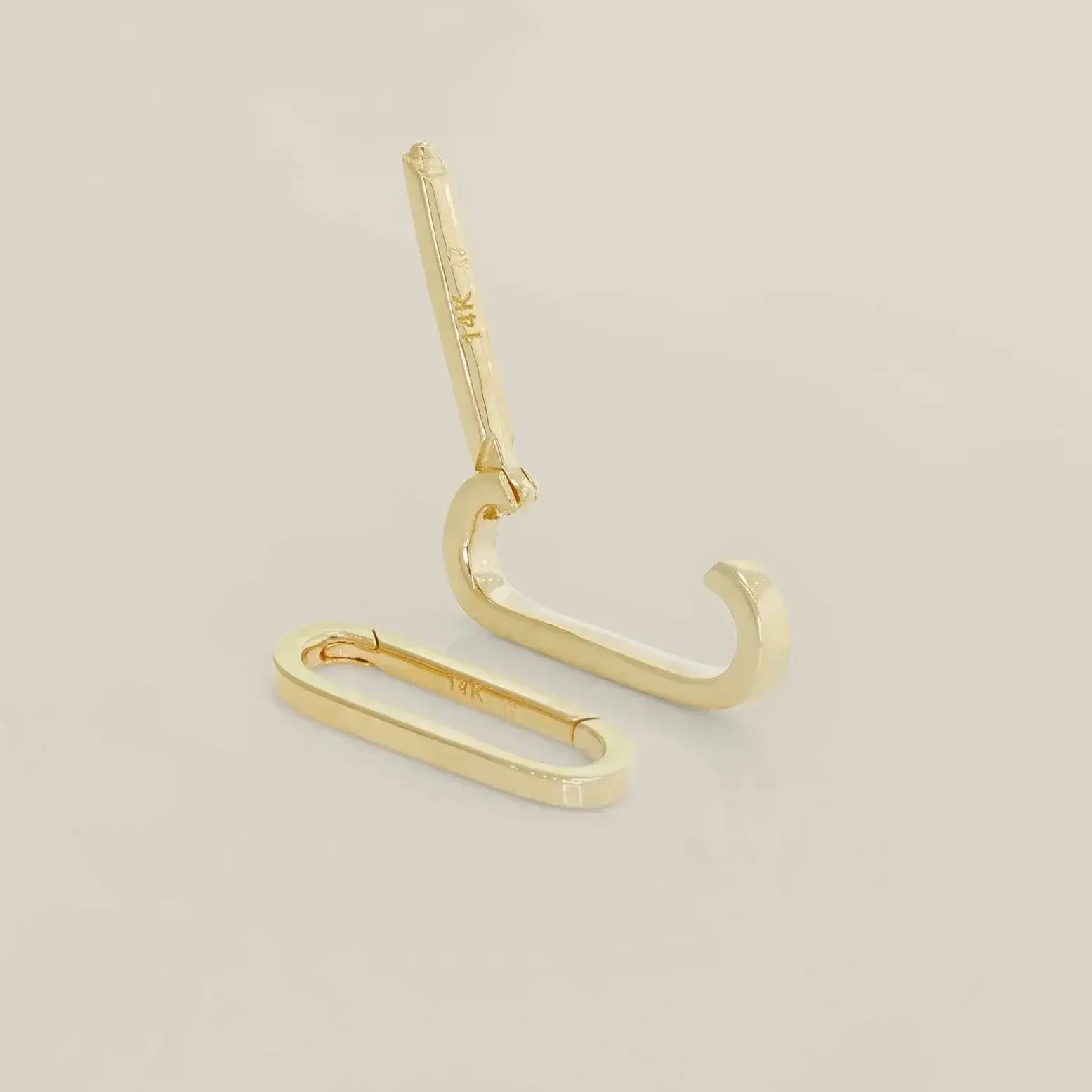 14K Solid Gold Paper Clip Clicker Connector – Anygolds