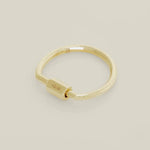 14K Solid Gold Semi Circle Carabiner Screw Connector – Anygolds