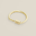 14K Solid Gold Semi Circle Carabiner Screw Connector – Anygolds