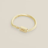 14K Solid Gold Semi Circle Carabiner Screw Connector – Anygolds