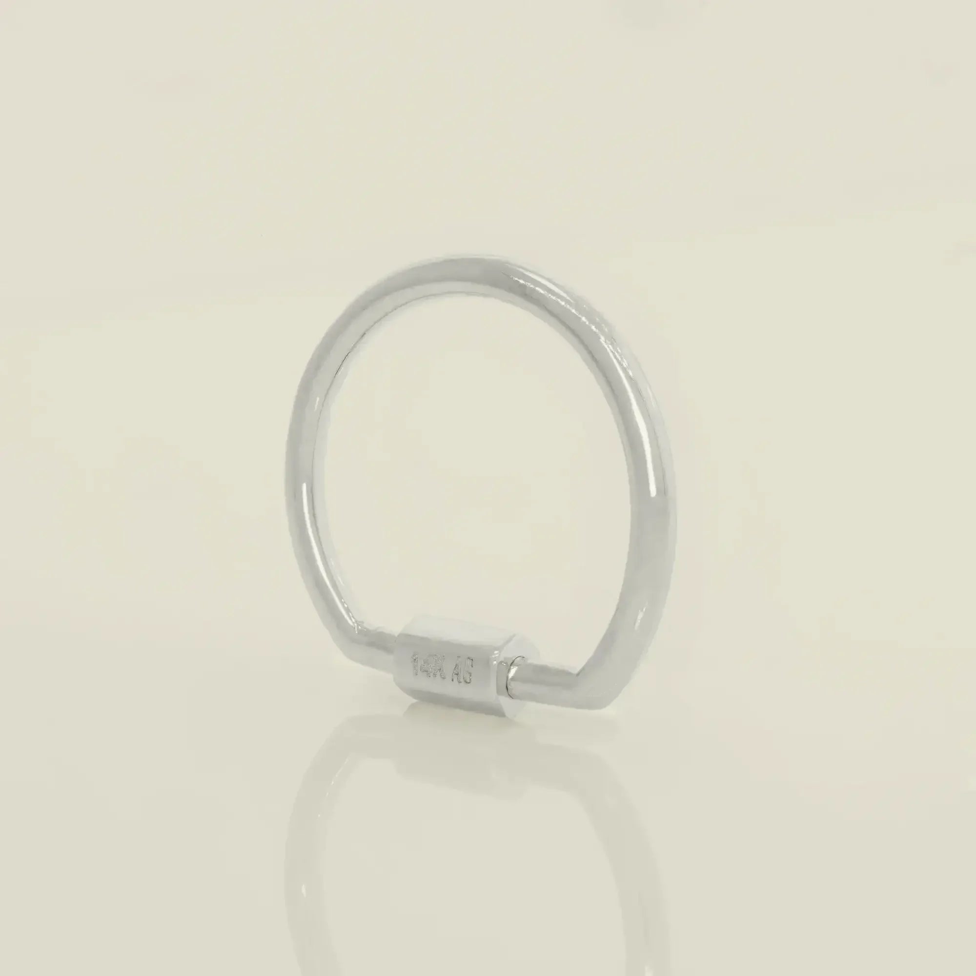 14K Solid Gold Semi Circle Carabiner Screw Connector – Anygolds
