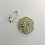 14K Solid Gold Oval Carabiner Screw Connector – Anygolds