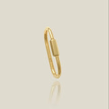 14K Solid Gold Oval Carabiner Screw Connector – Anygolds