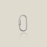 14K Solid Gold Oval Carabiner Screw Connector – Anygolds