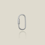 14K Solid Gold Oval Carabiner Screw Connector – Anygolds