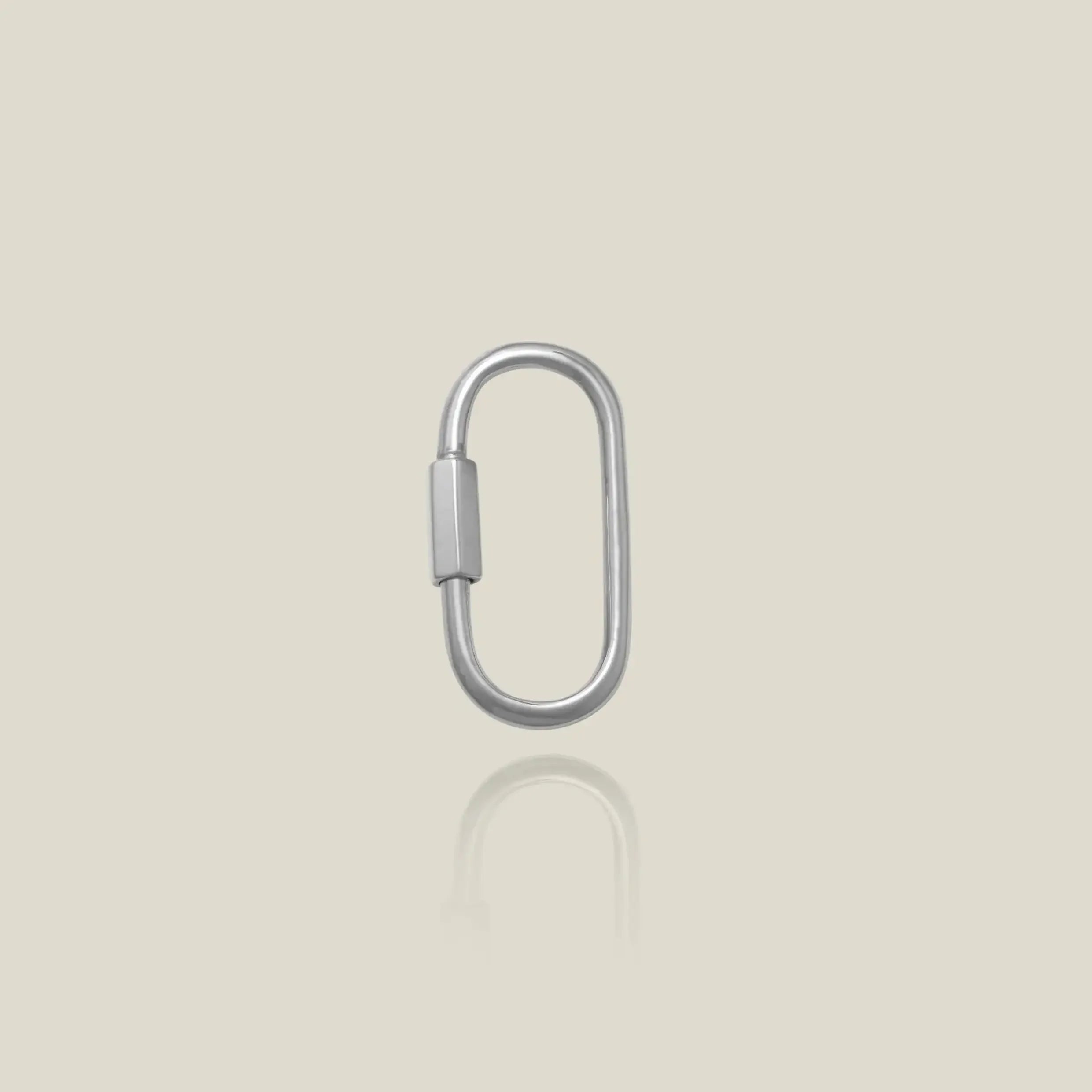 14K Solid Gold Oval Carabiner Screw Connector – Anygolds