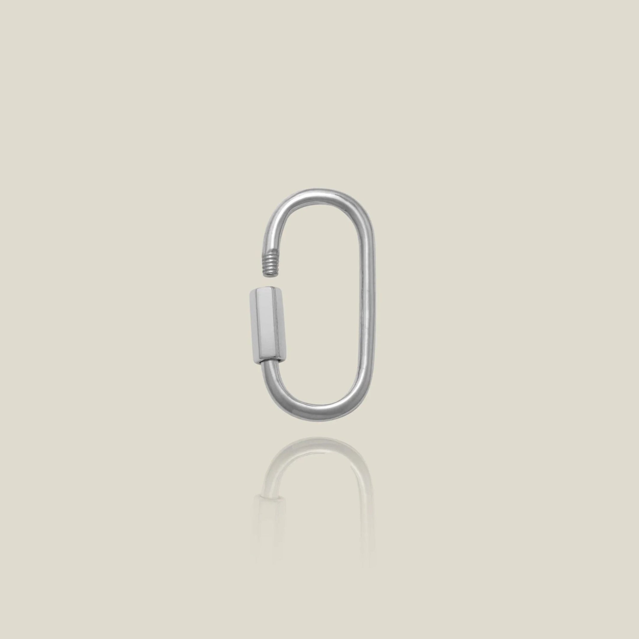 14K Solid Gold Oval Carabiner Screw Connector – Anygolds