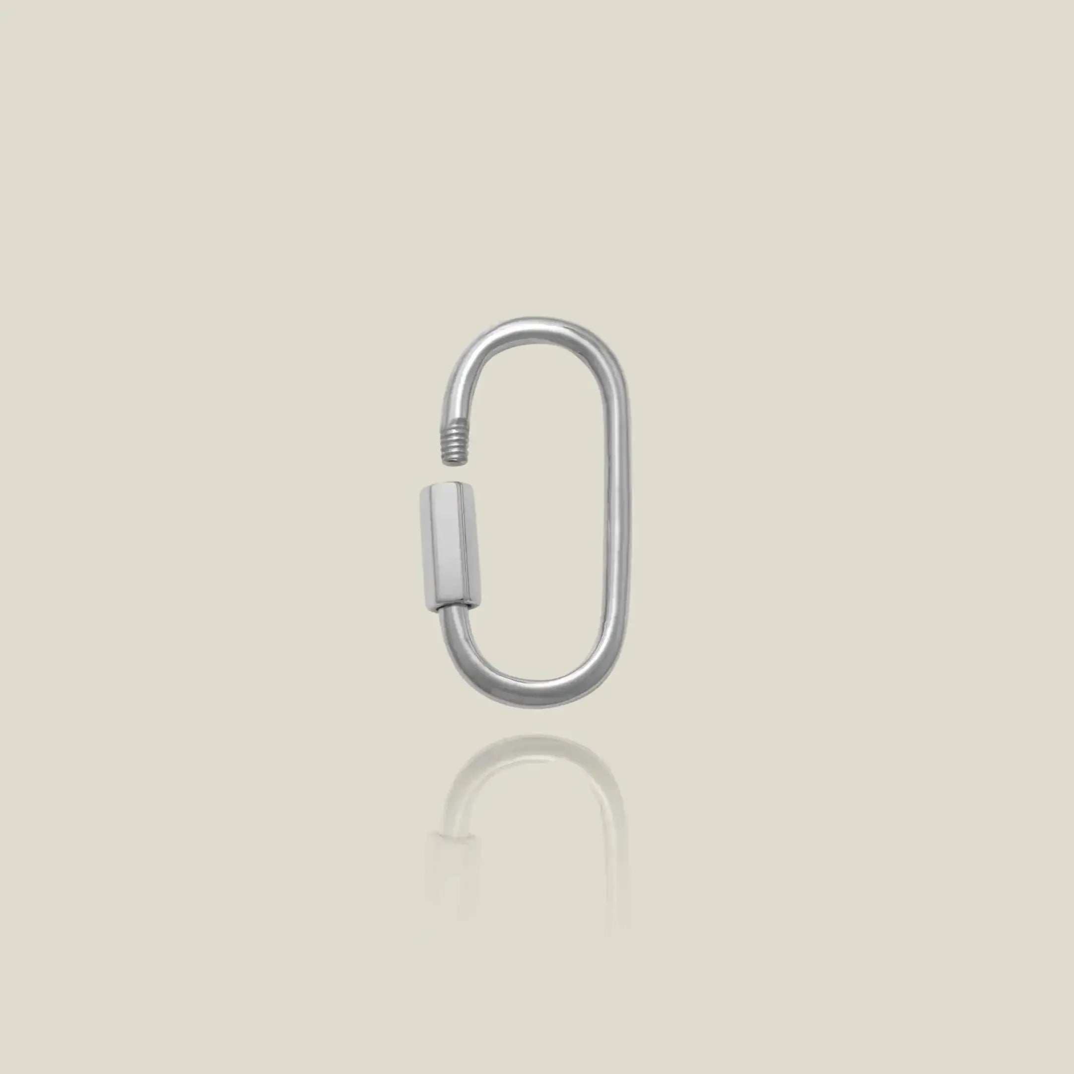 14K Solid Gold Oval Carabiner Screw Connector – Anygolds