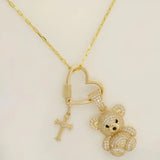 14K Solid Gold Heart Screw Connector – Anygolds