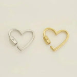 14K Solid Gold Heart Screw Connector – Anygolds