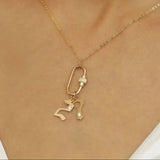 14K Solid Gold Beaded Chain – Anygolds