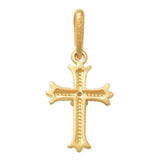 14K Solid Gold Diamond Gothic Cross Pendant – Anygolds