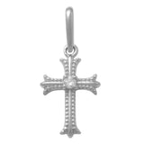 14K Solid Gold Diamond Gothic Cross Pendant – Anygolds