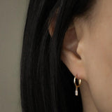 Pendientes de aro mini cuadrados