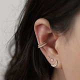 Ear Cuff deslumbrante con circonita cúbica