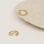 14K Solid Gold Captive Bead Ball Continuous Hoop – Anygolds