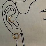14K Solid Gold Crescent Moon Face Stud – Anygolds