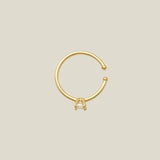 14K Solid Gold Diamond Continuous Hoop – Anygolds
