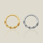 14K Solid Gold Twisted Clicker Hoop – Anygolds