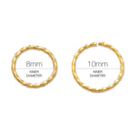 14K Solid Gold Twisted Endless Hoop – Anygolds
