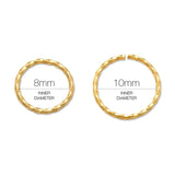 14K Solid Gold Twisted Endless Hoop – Anygolds