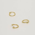 14K Solid Gold Captive Bead Ball Continuous Hoop – Anygolds