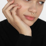 14K Solid Gold Spike Clicker Hoop – Anygolds