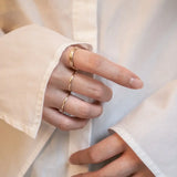 14K Solid Gold Minimalist Stacking Ring – Anygolds