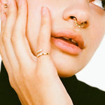 14K Solid Gold Spike Clicker Hoop – Anygolds