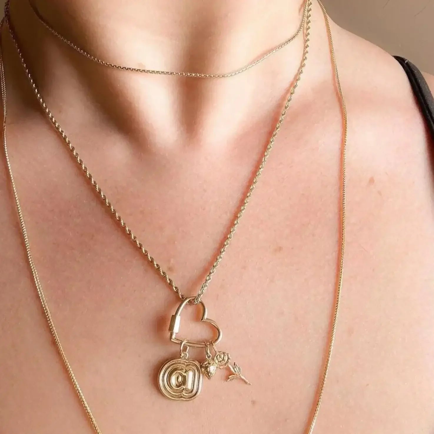 14K Solid Gold Heart Screw Connector – Anygolds