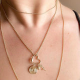 14K Solid Gold Heart Screw Connector – Anygolds
