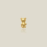 14K Solid Gold Mini Teddy Bear Stud – Anygolds