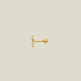 14K Solid Gold Mini Teddy Bear Stud – Anygolds
