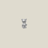 14K Solid Gold Mini Teddy Bear Stud – Anygolds