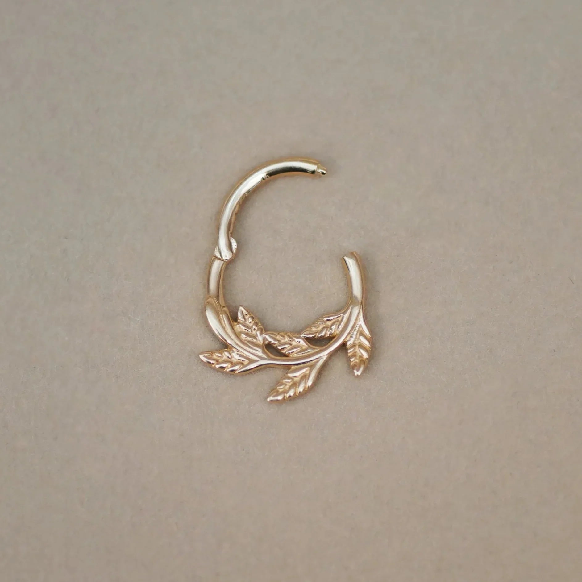 Laurel Leaves Hoop - Anygolds