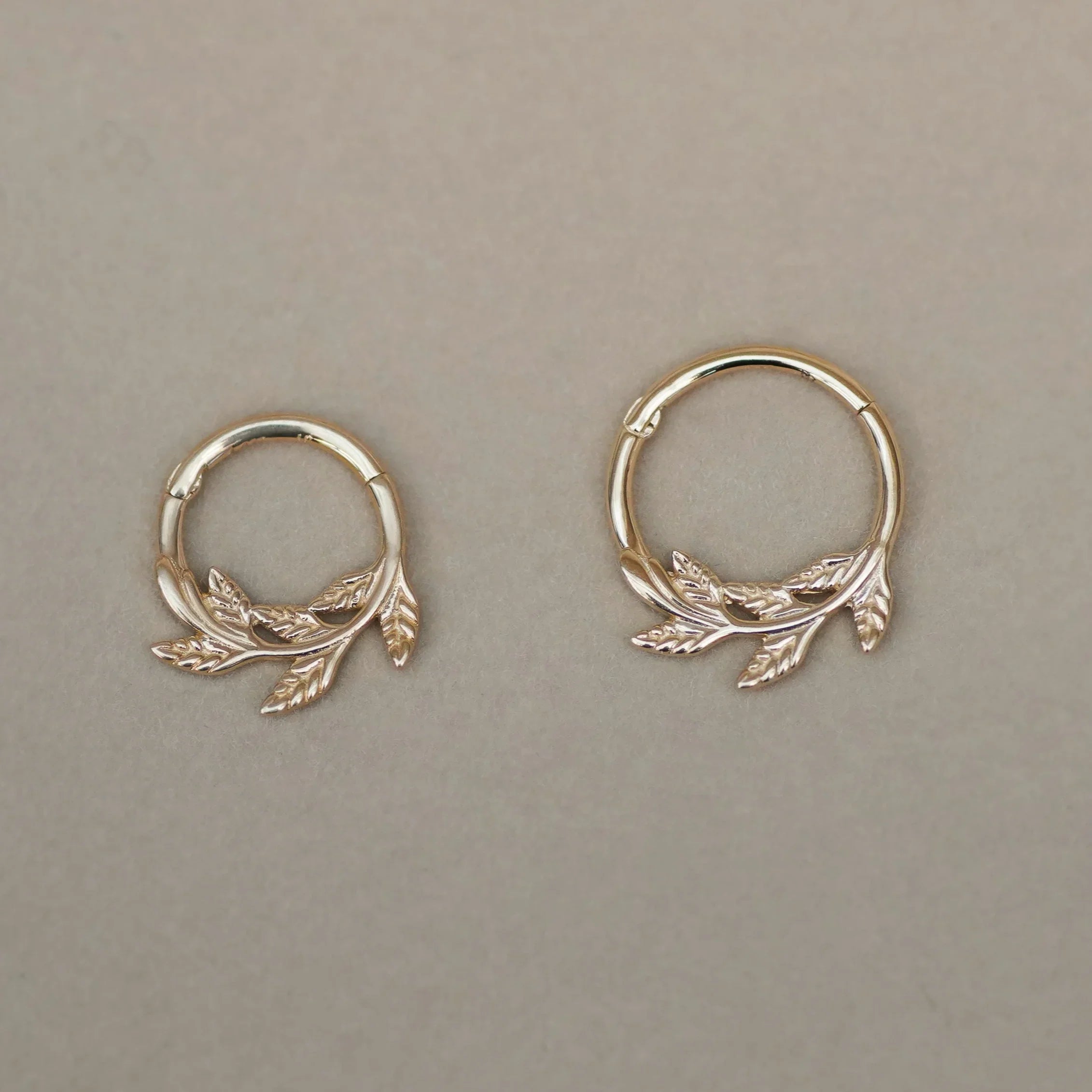 Laurel Leaves Hoop - Anygolds