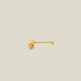 14K Solid Gold Love Knot Stud – Anygolds