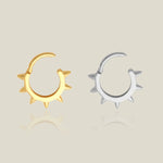 14K Solid Gold Spike Clicker Hoop – Anygolds
