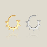 14K Solid Gold Spike Clicker Hoop – Anygolds